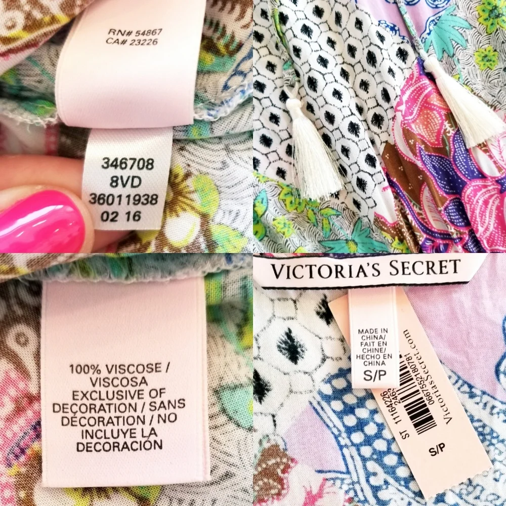 Victoria's Secret Vintage Patchwork Swim Cover-up Skirt Dress NWT Summer Beach - Picture 6 of 13